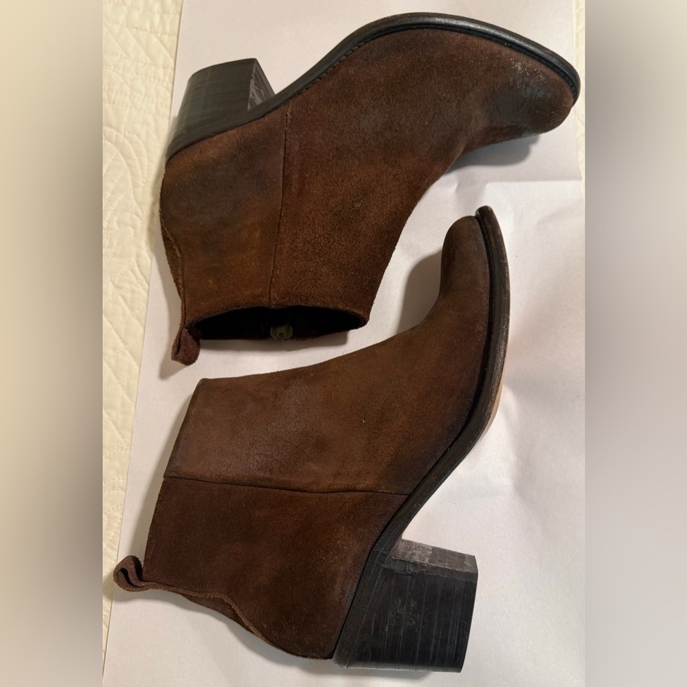 Women’s DIESEL BROWN SUEDE LEATHER ANKLE WESTERN BOOTIEs Size 41